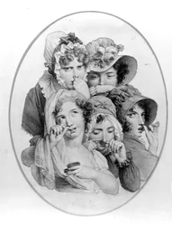 Damas tomando rapé, c.1800